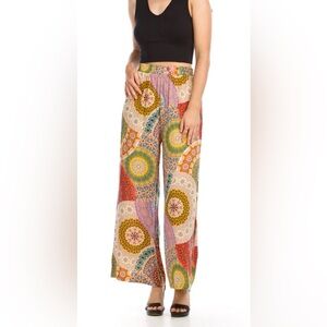 Papillon Blanc Multicolor Wide-Leg Pants